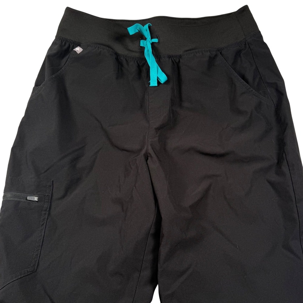 Figs Zamora Jogger Scrub Pants Womens Medium Tall Black W23SW2008T Drawstring
